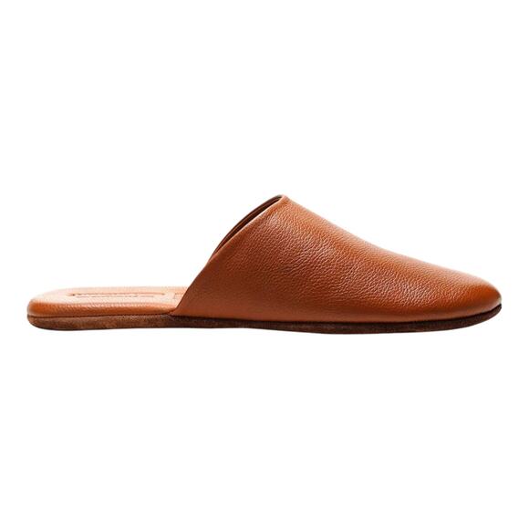 Tan Leather Men\'s Slippers